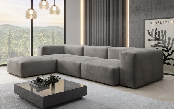 Designer Ecksofa Snug in Samt