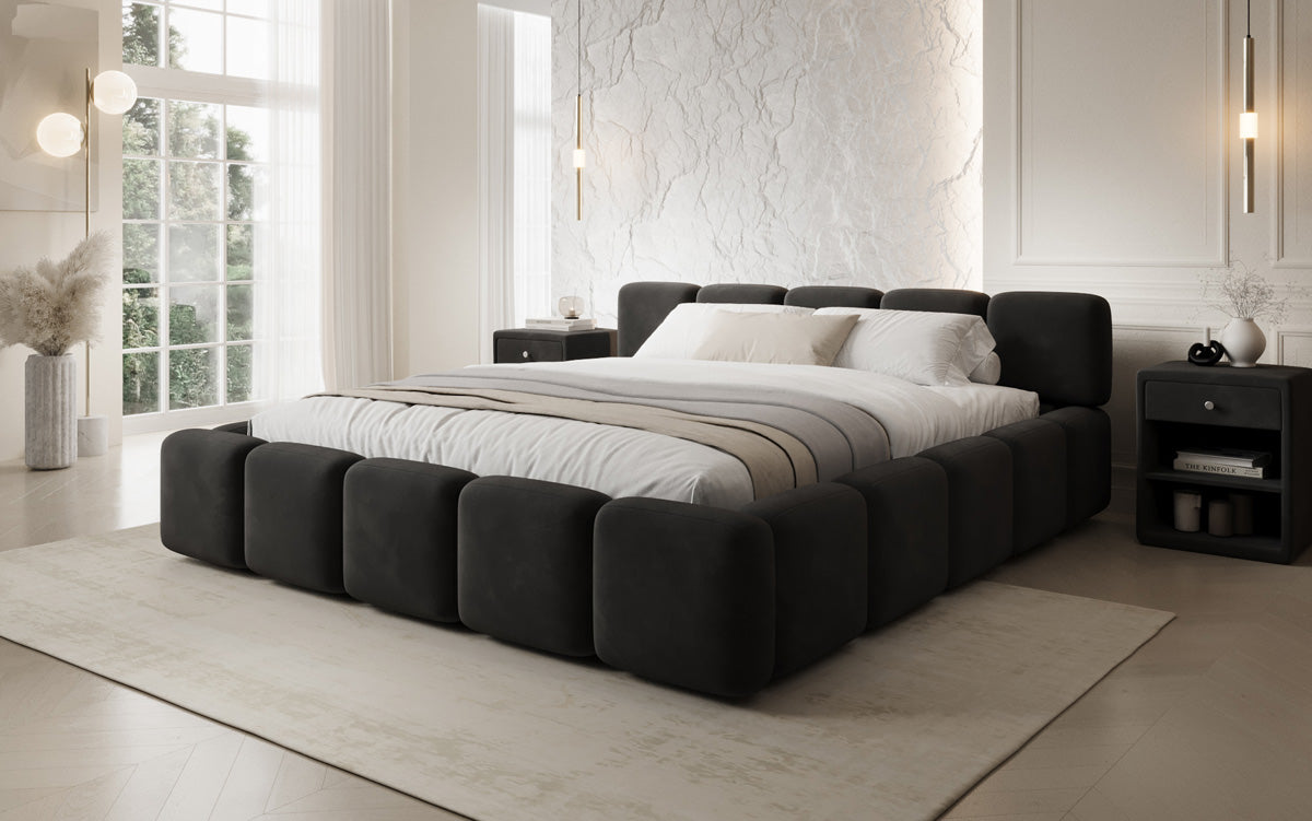 Designer Polsterbett Giulia Samt mit Stauraum