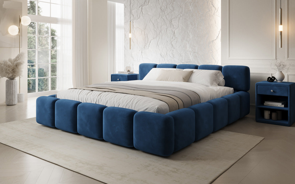 Designer Polsterbett Giulia Samt mit Stauraum