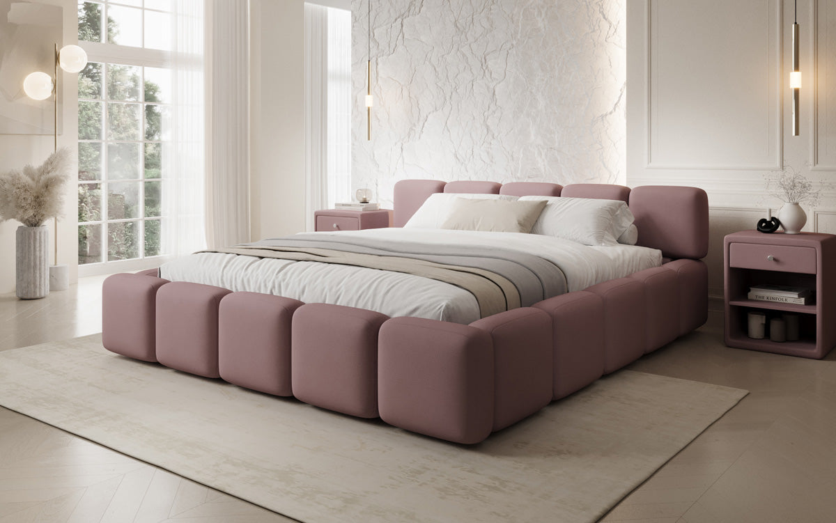 Designer Polsterbett Giulia Stoff mit Stauraum