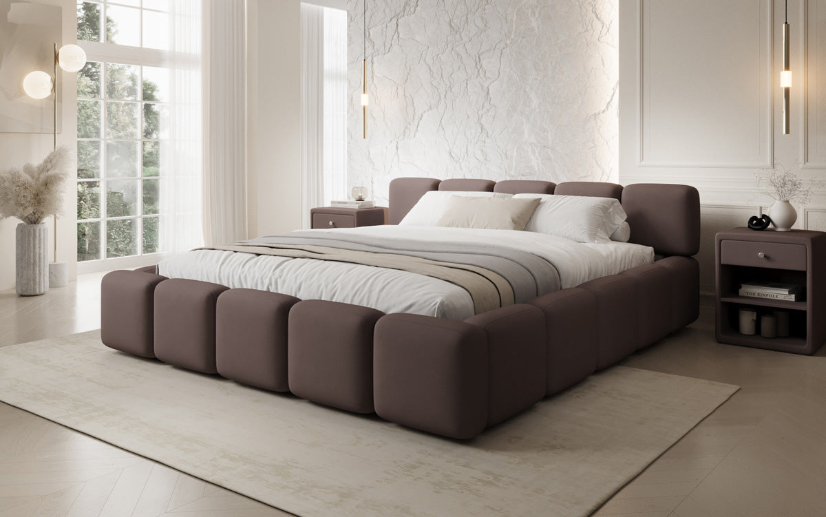Designer Polsterbett Giulia Stoff mit Stauraum