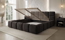 Designer Polsterbett Matilda Samt mit Stauraum