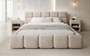 Designer Polsterbett Matilda Samt mit Stauraum