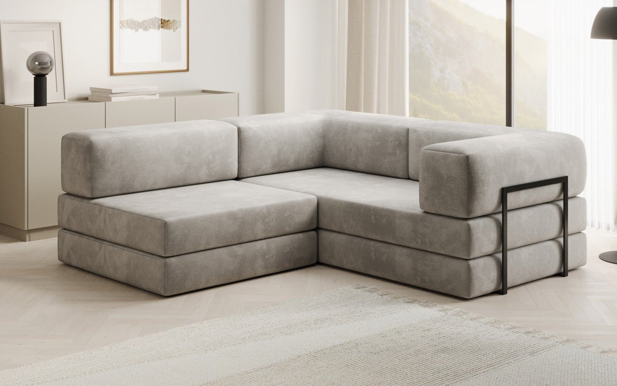 Designer Sofa Lazy L Mini in Samt