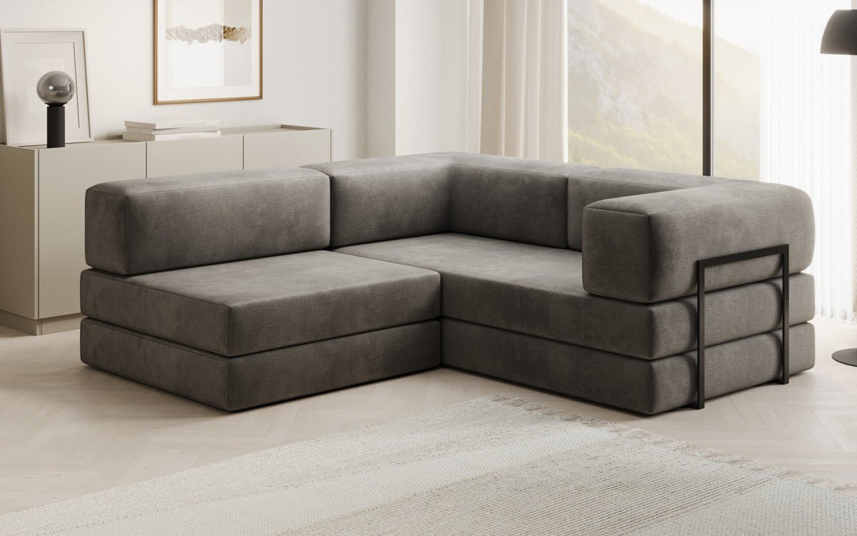 Designer Sofa Lazy L Mini in Samt
