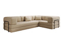 Designer Sofa Lazy L geschlossen in Bouclé