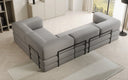 Designer Sofa Lazy L geschlossen in Bouclé