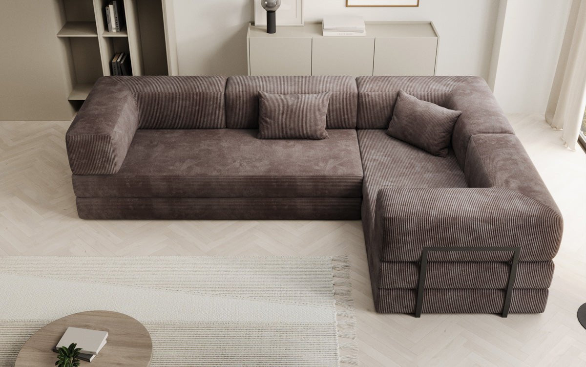 Designer Sofa Lazy L geschlossen in Cord