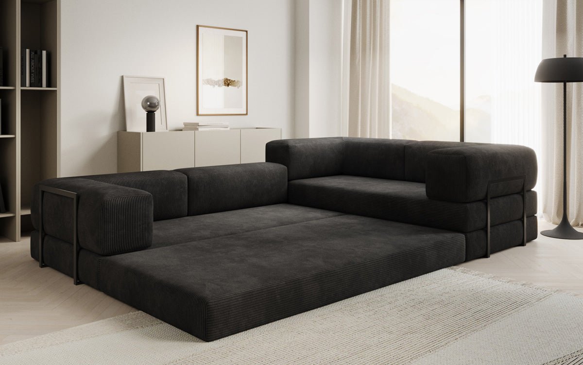 Designer Sofa Lazy L geschlossen in Cord