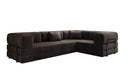 Designer Sofa Lazy L geschlossen in Samt