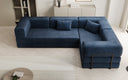 Designer Sofa Lazy L geschlossen in Samt