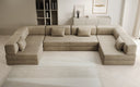 Designer Sofa Lazy U in Samt