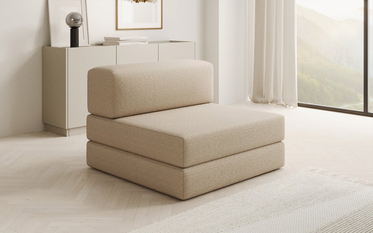 Designer Sofa Mittelmodul Lazy in Bouclé