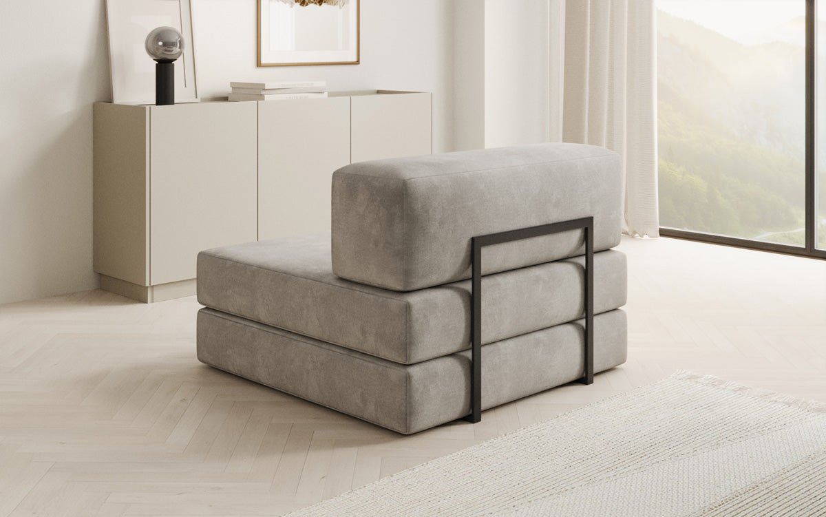 Designer Sofa Mittelmodul Lazy in Samt