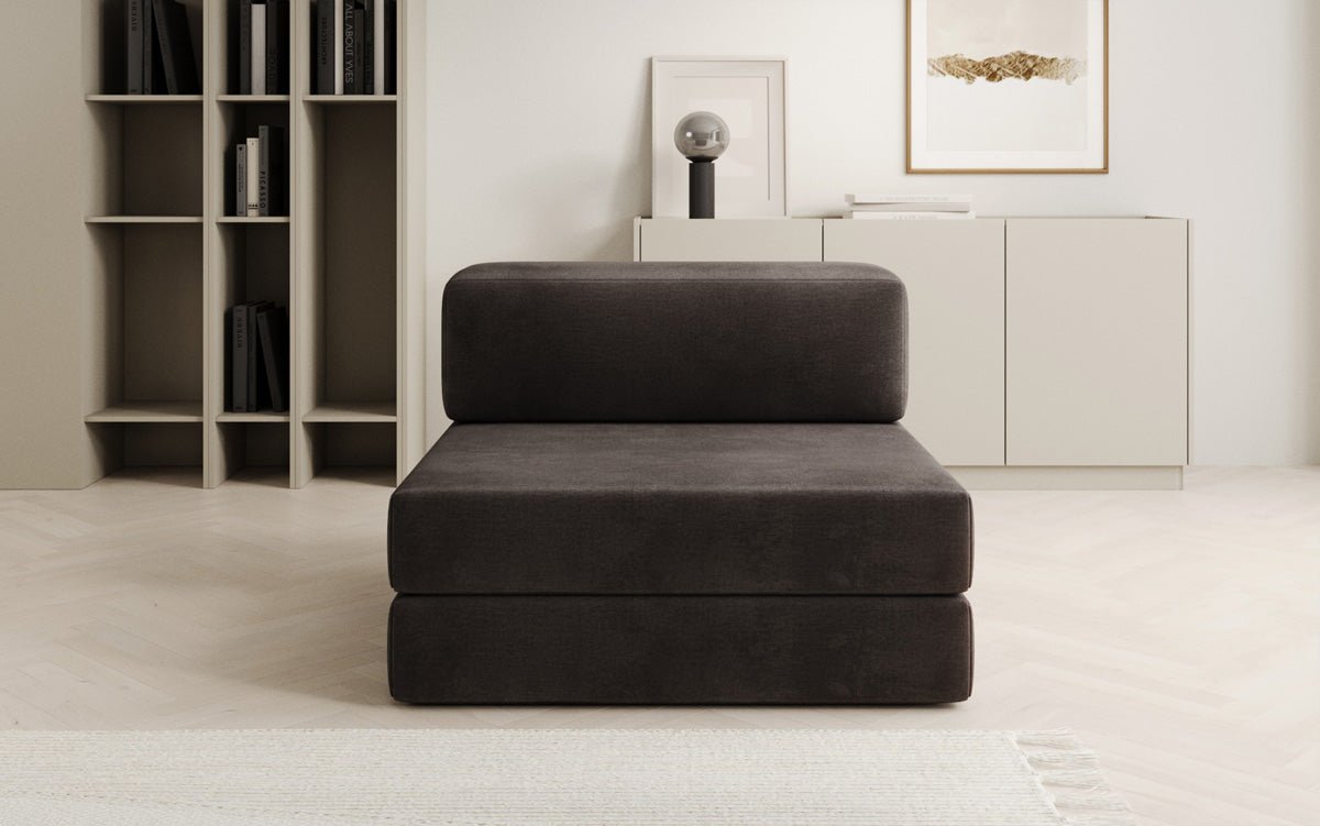 Designer Sofa Mittelmodul Lazy in Samt
