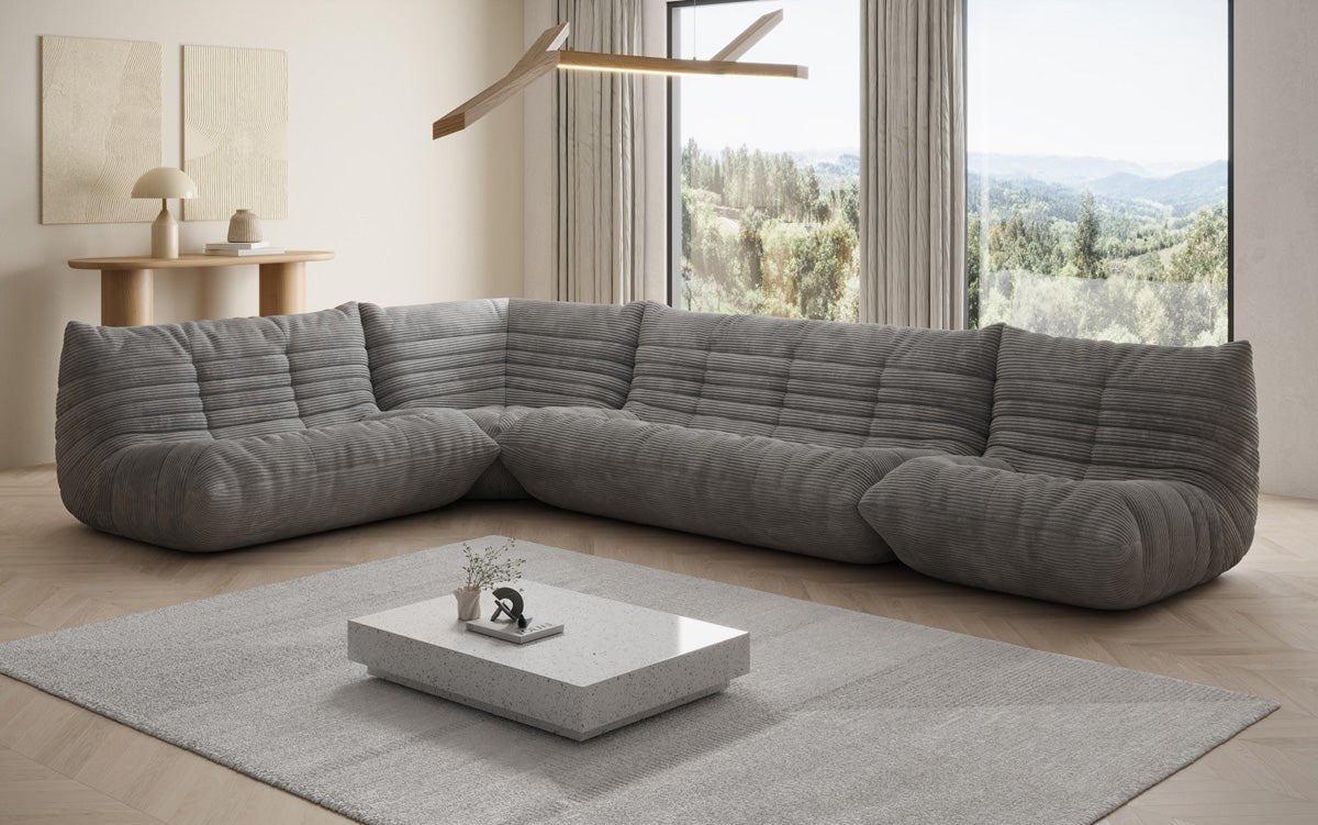 Designer Sofa Wohnlandschaft Calmo in Cord