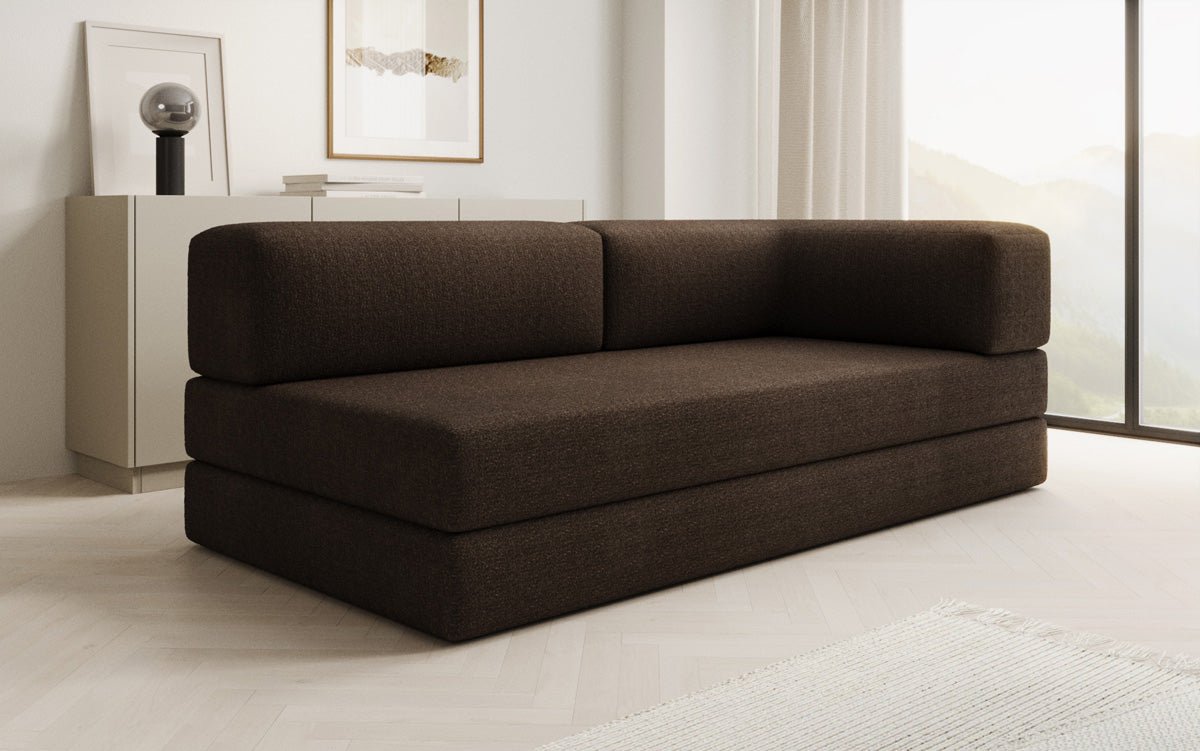 Designer Sofa/Chaise Longue Lazy in Bouclé