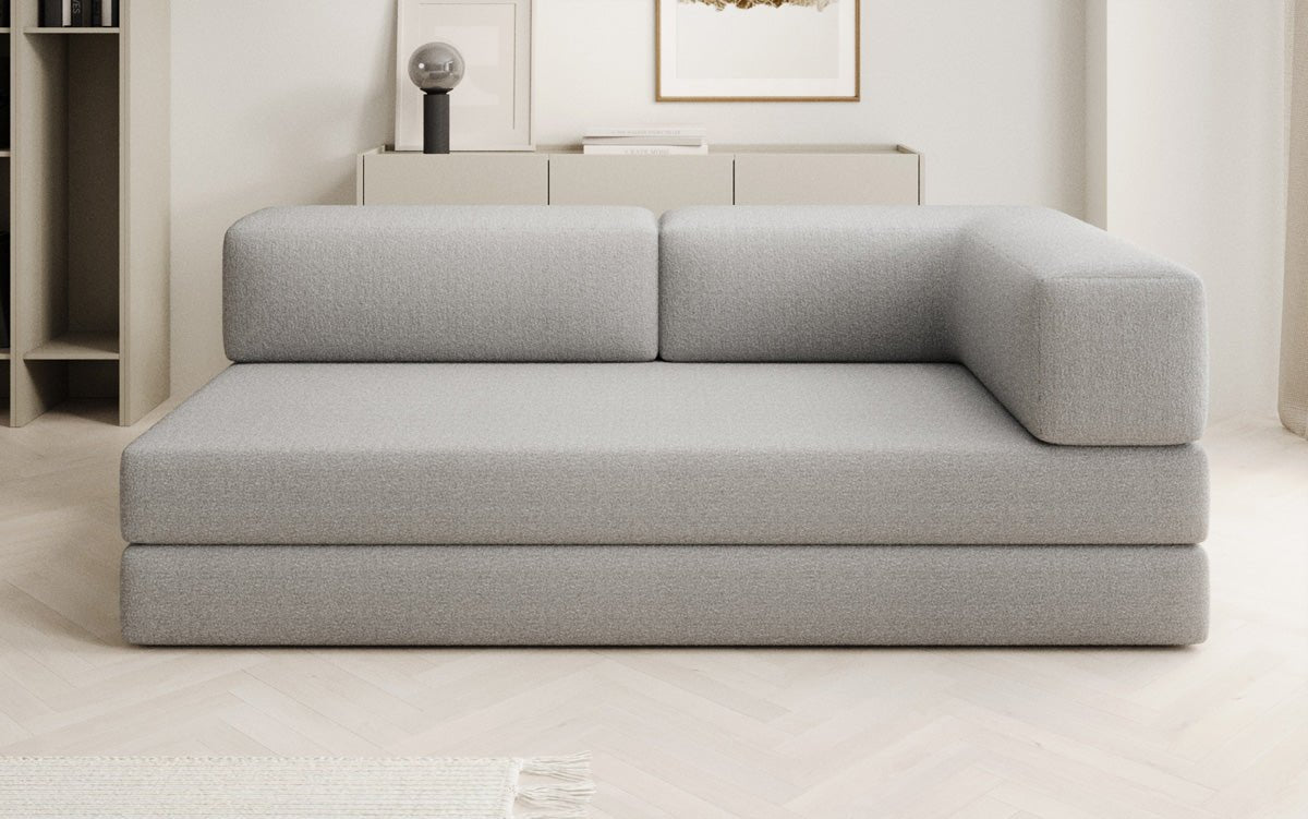 Designer Sofa/Chaise Longue Lazy in Bouclé