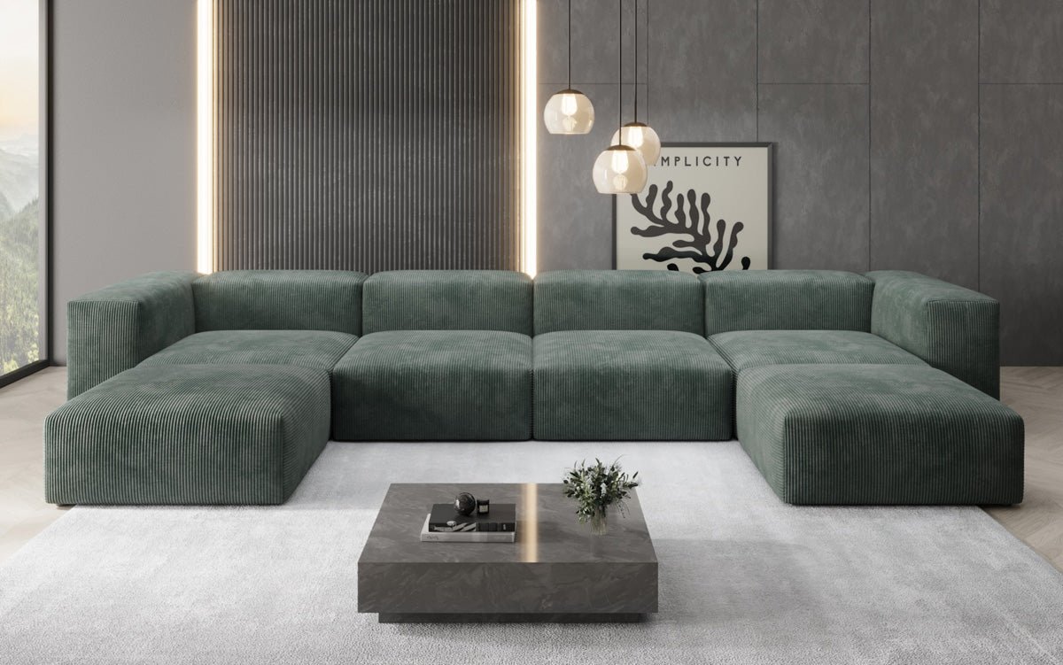 Designer U Sofa Snug in Cord