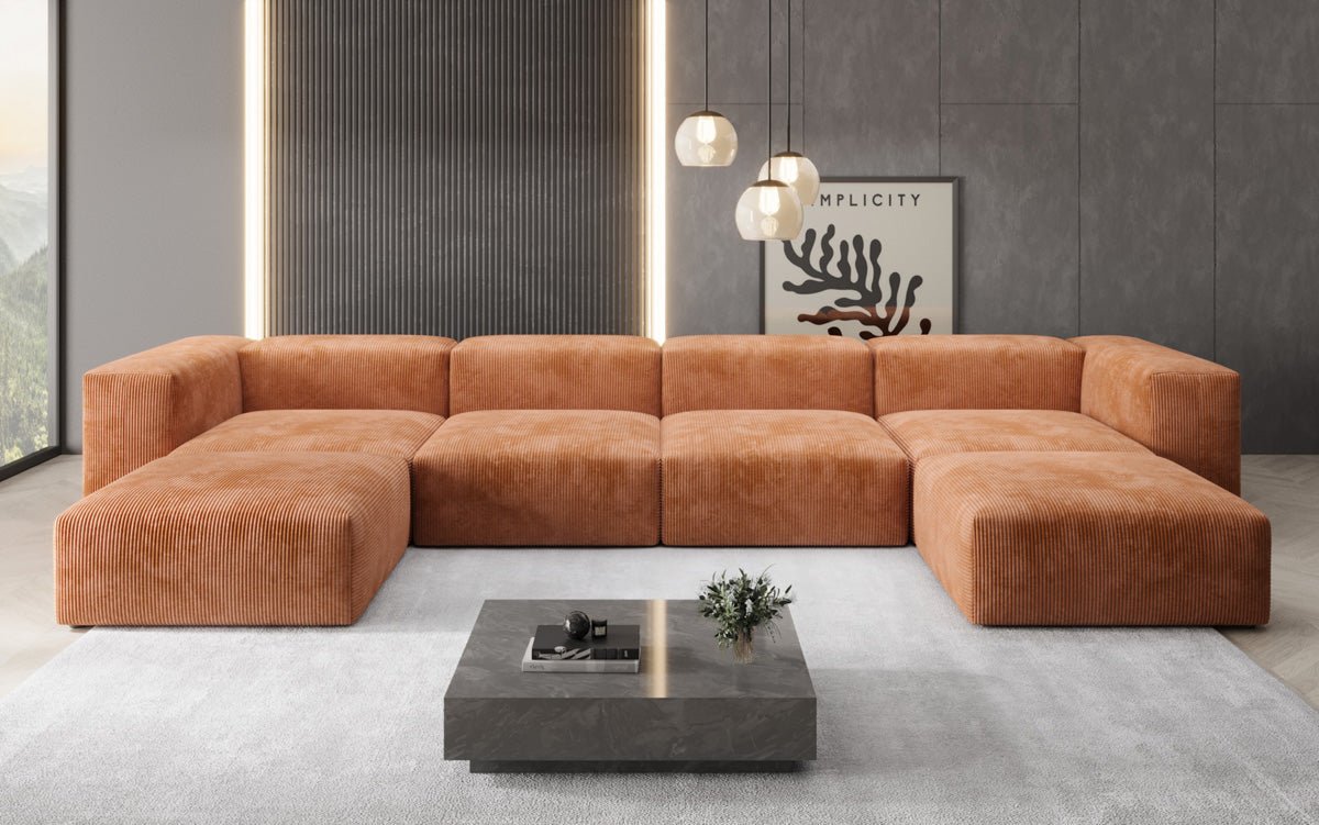 Designer U Sofa Snug in Cord