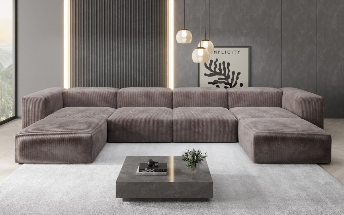 Designer U Sofa Snug in Cord