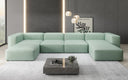 Designer U Sofa Snug in Echtleder