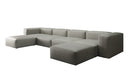 Designer U Sofa Snug in Echtleder