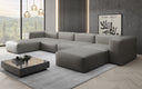 Designer U Sofa Snug in Echtleder