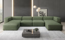 Designer U Sofa Snug in Stoff