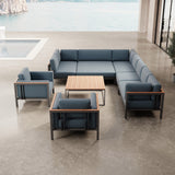 Euphoria – Ecklounge & 2 Loungesessel mit Tisch aus Aluminium | Aevora™ Kollektion