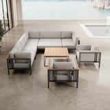 Euphoria – Ecklounge & 2 Loungesessel mit Tisch aus Aluminium | Aevora™ Kollektion