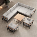 Euphoria – Ecklounge & 2 Loungesessel mit Tisch aus Aluminium | Aevora™ Kollektion