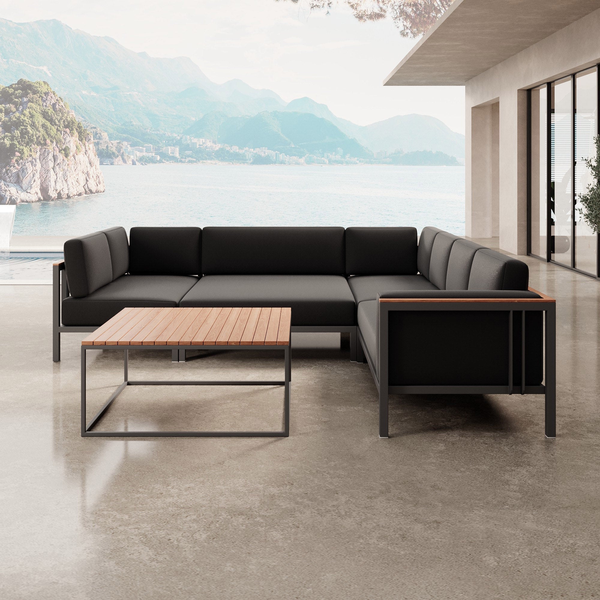 Euphoria – Ecklounge & Tisch aus Aluminium | Aevora™ Kollektion