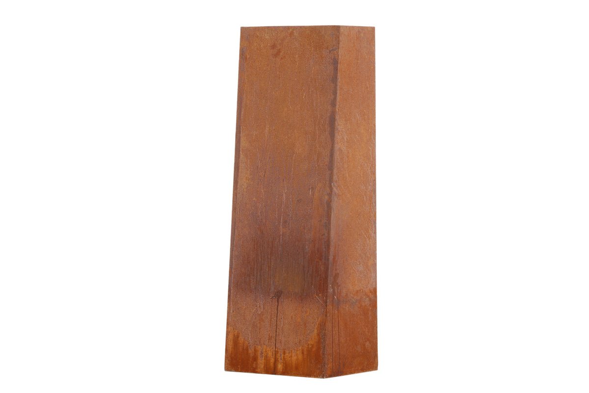 Feuerkorb Thomas - eckiger Stahlkamin in Rusty Orange