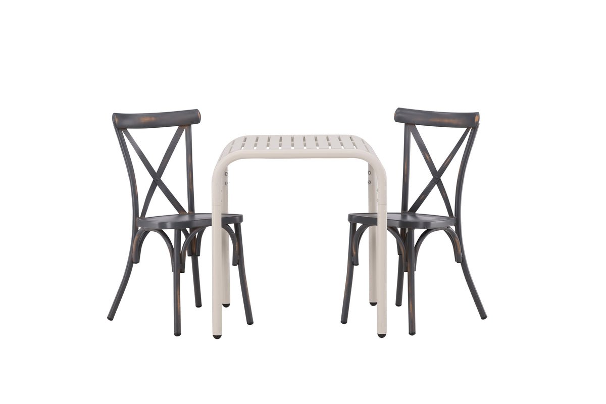 Garten Cafegruppe Narvis – 3-teiliges Gartenmöbel-Set 70x70 cm
