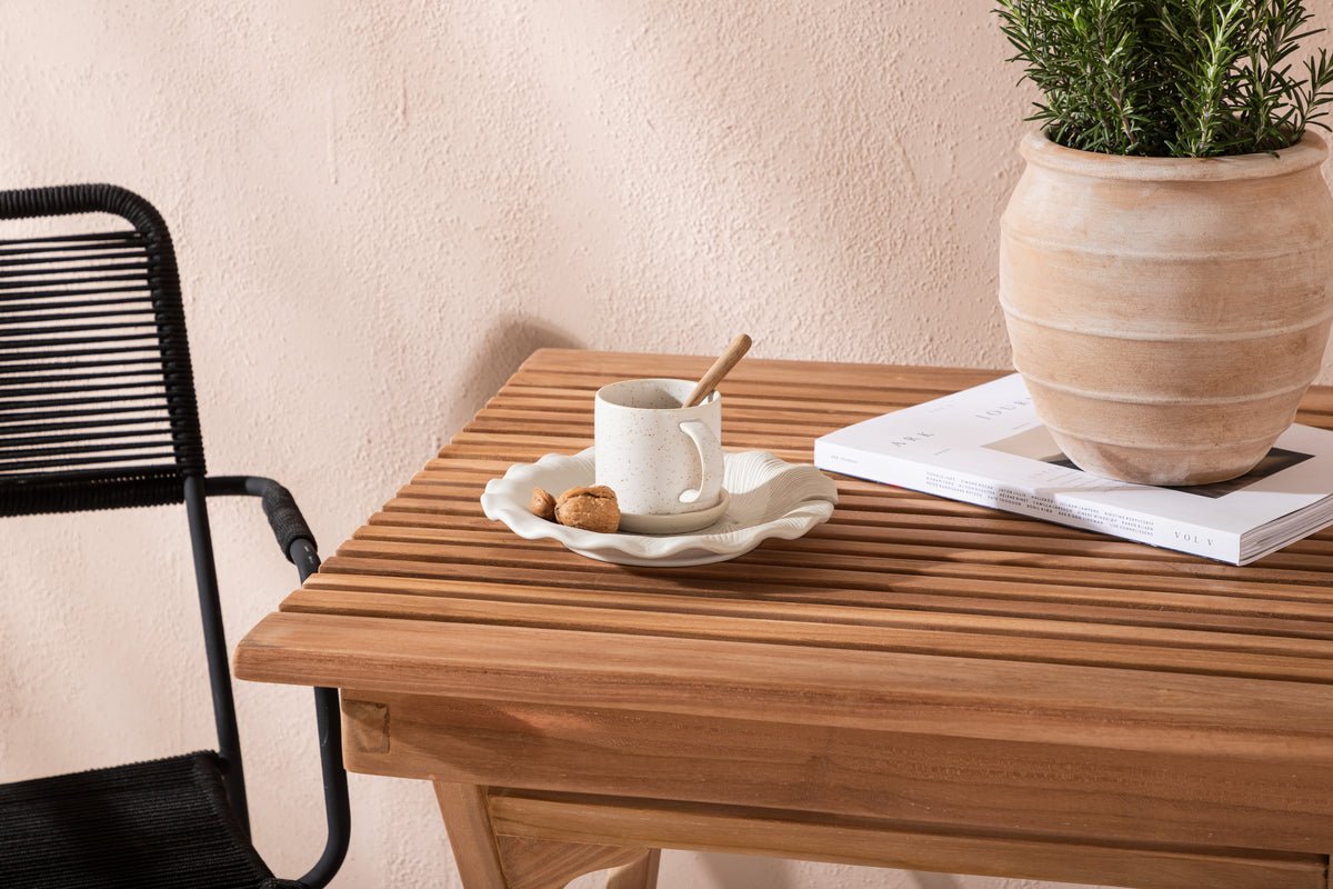 Garten Cafegruppe Zivano – 3 teiliges Set mit Teakholz-Tisch