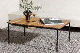 Garten Couchtisch Berit - Mit Tischplatte aus Akazie in Natur-Optik