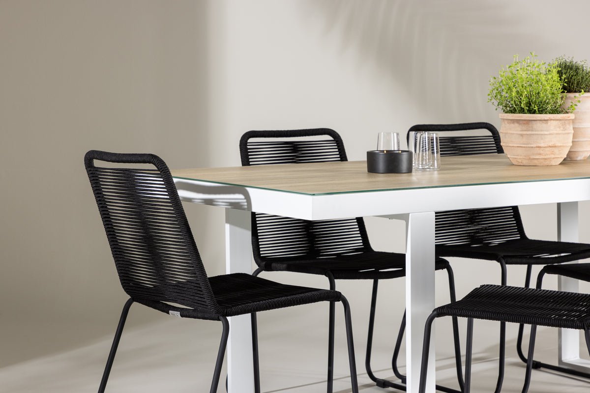 Garten Essgruppe Spain – 5-teiliges Gartenmöbel-Set mit rundem Tisch