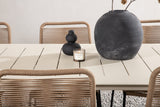 Garten Essgruppe Teneriffa– 7-teiliges Gartenmöbel-Set Beige/Braun
