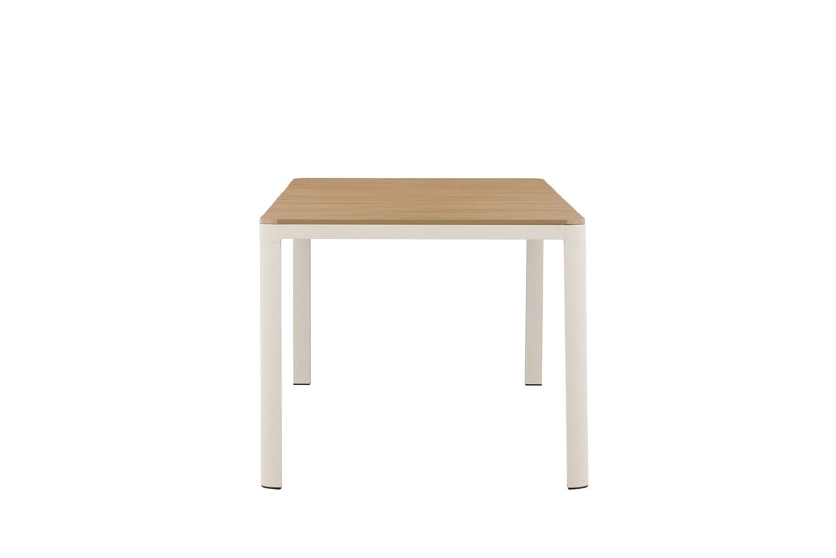 Garten Esstisch Ätna - 210x90 cm in Beige mit einer Tischplatte aus Aintwood