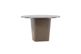 Garten Esstisch Calma - Ø 120cm aus braunem Aluminium