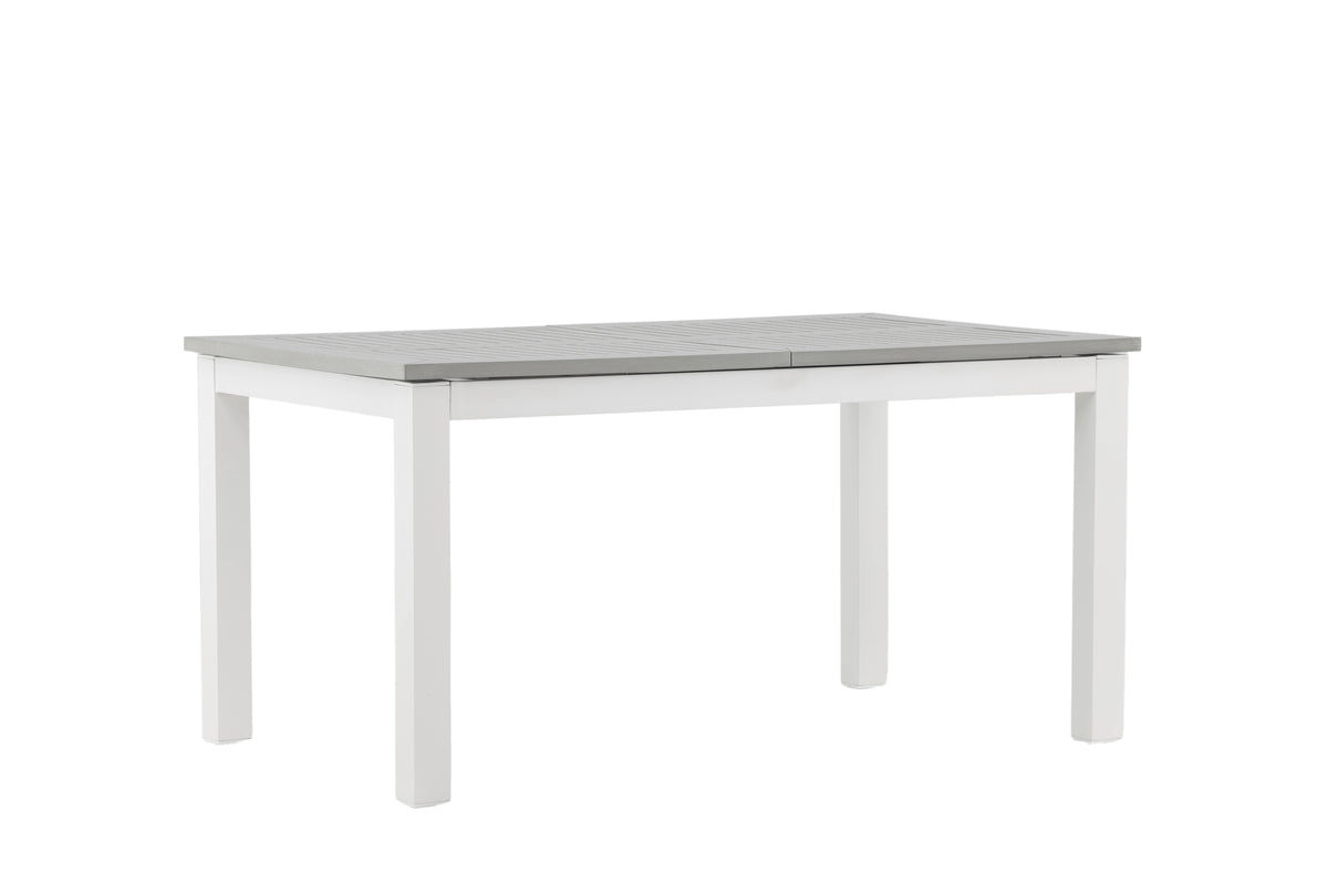 Garten Esstisch Ravello - Ausziehbar von 152 auf 210 cm mit weißem Aluminiumgestell