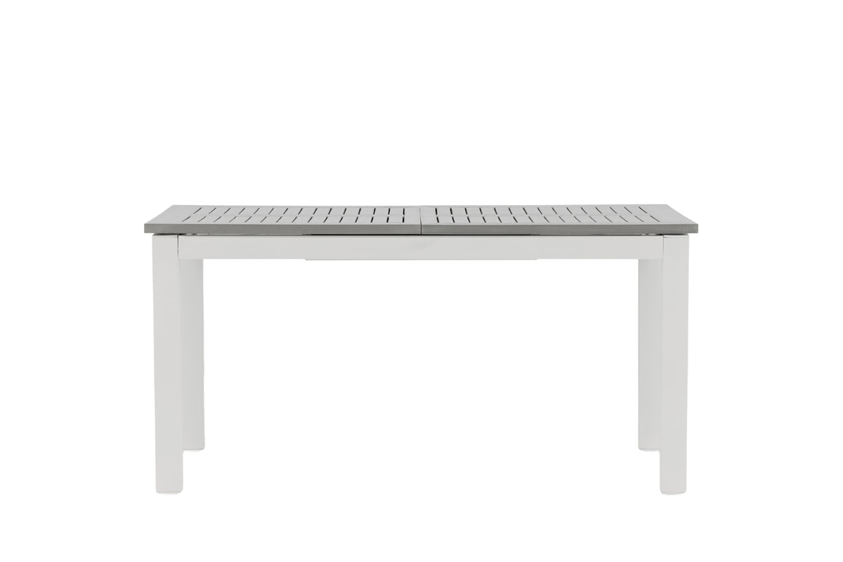 Garten Esstisch Ravello - Ausziehbar von 152 auf 210 cm mit weißem Aluminiumgestell