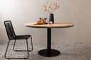 Garten Esstisch Terra - Ø 120cm aus Aluminium und Teakholz