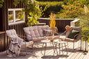 Garten Lounge Set Sandira – mit Stahlgestell in Sand und dicken Sitzpolstern