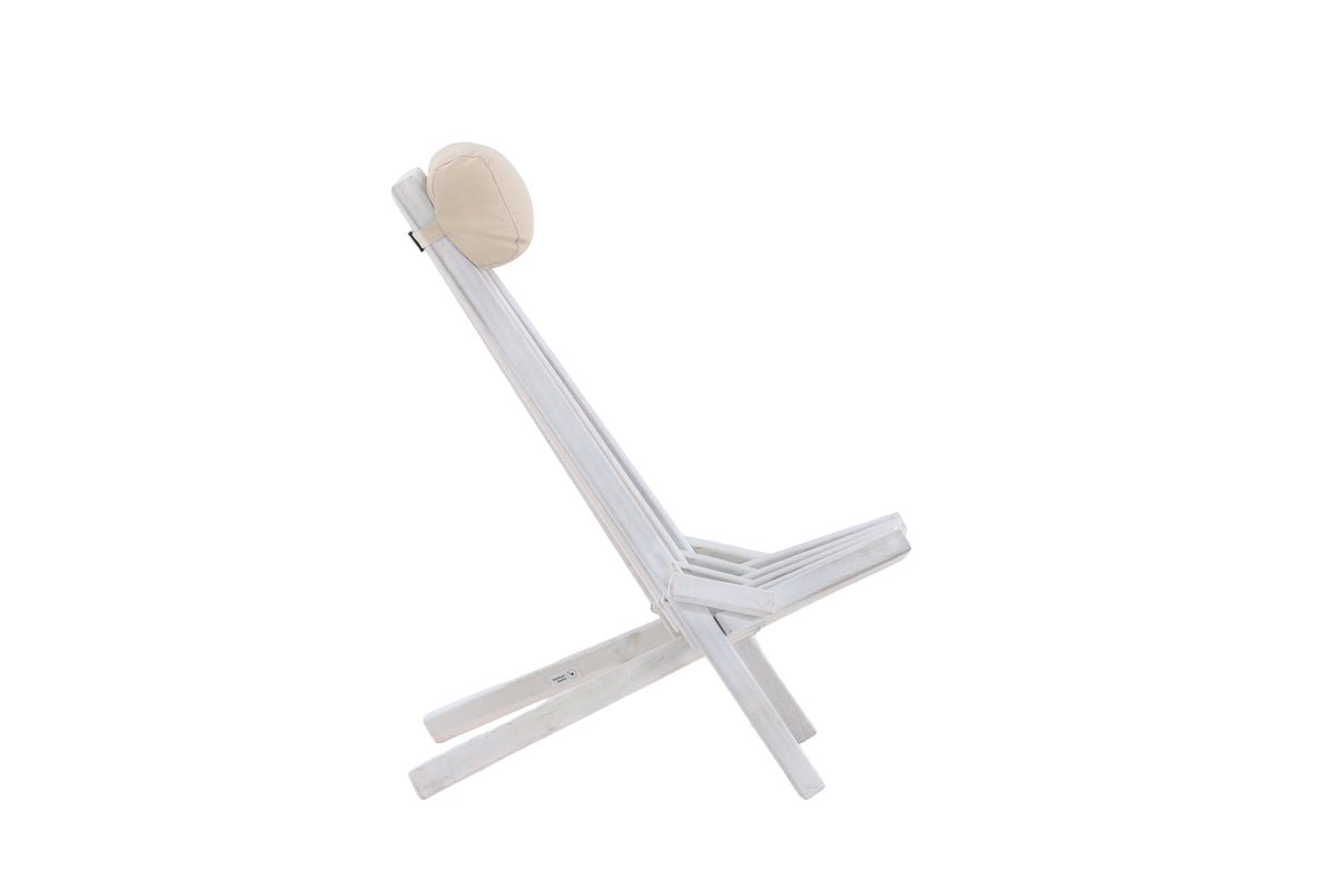 Garten-Loungesessel Active - aus Akazienholz in Weiß