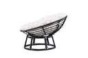Garten-Loungesessel Bob - aus schwarzem Rattan inklusive Kissen