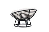 Garten-Loungesessel Bob - aus schwarzem Rattan inklusive Kissen