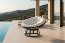 Garten-Loungesessel Bob - aus schwarzem Rattan inklusive Kissen