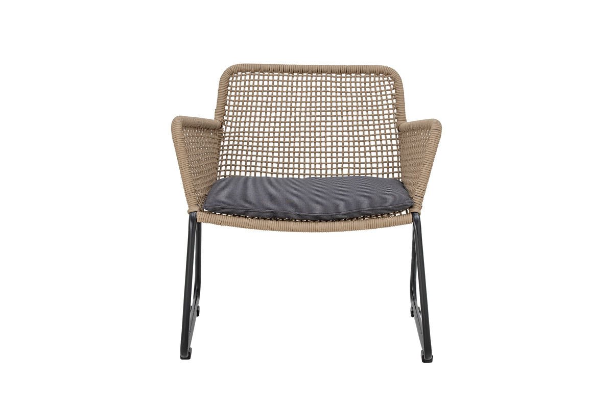 Garten Loungesessel Kairo – Metall mit handgeflochtenem Seil